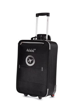 valise cabine aerial souple 2 roues pour ryanair easyjet noir et gris