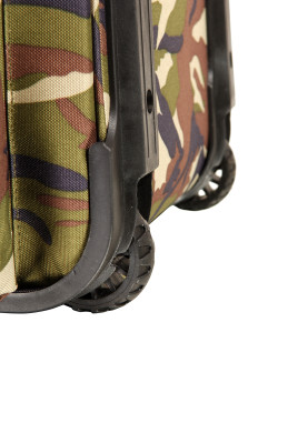 Sac trolley ouverture plombier coloris camouflage kaki 68 cm vue des roues